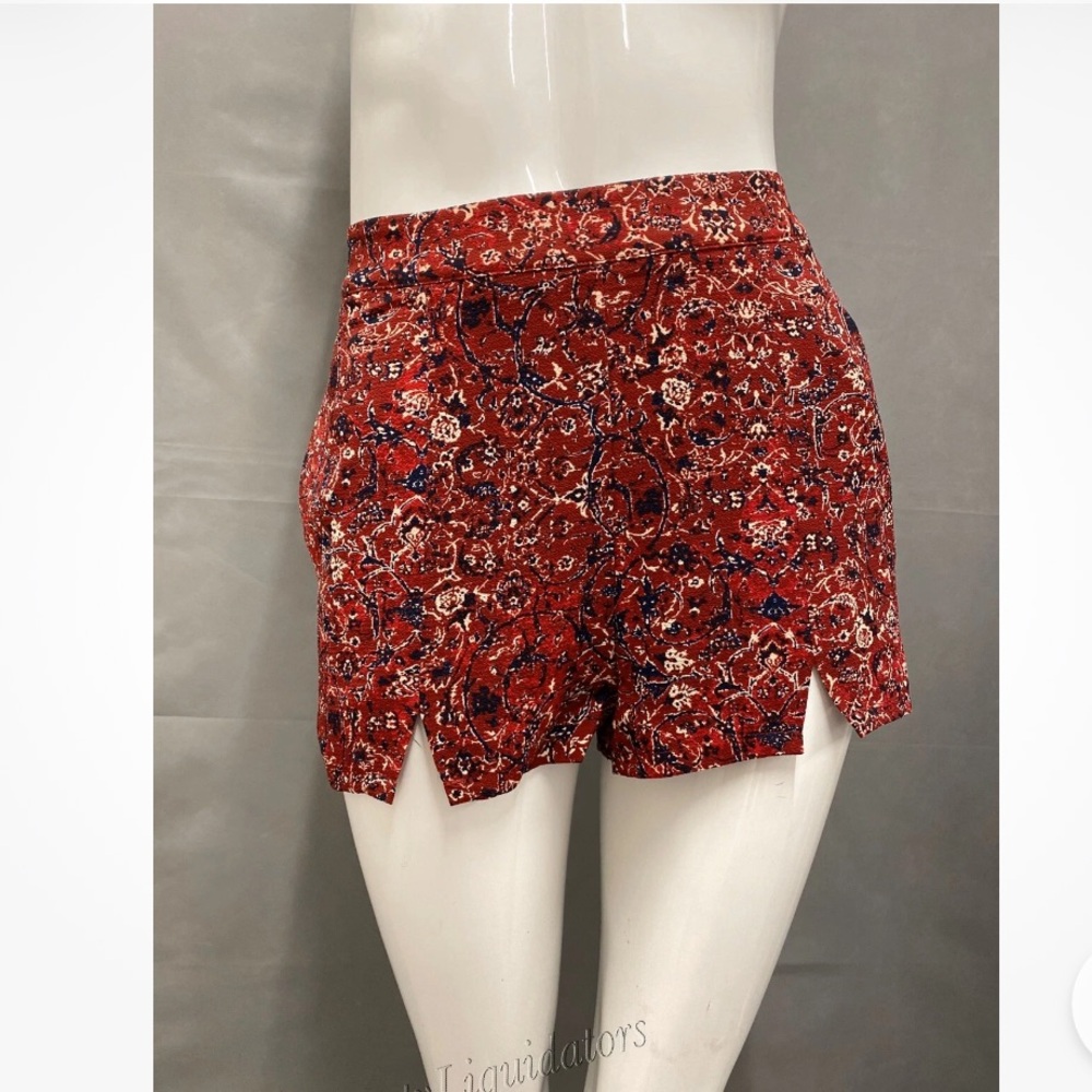 TAVIK • Women’s Burgundy Paisley Floral High-Waist Shorts NWT - Picture 5 of 8